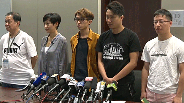 Hong Kong march organizers announce plans for a mass demonstration on Sept. 29 to 'resist totalitarianism,' Sept. 25, 2019.