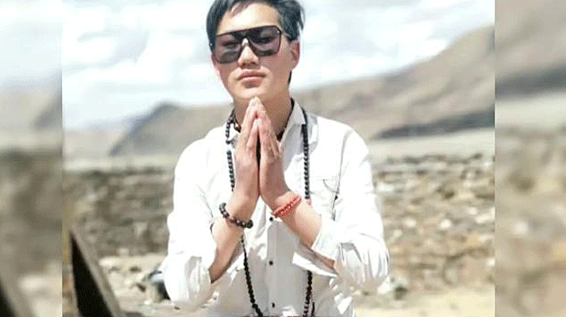 Detained Tibetan protester Yonten is shown in an undated photo.